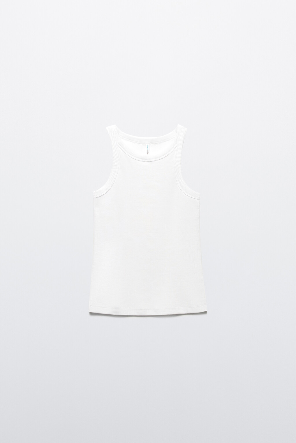 Майка TANKTOP облегающая в рубчик - цвет белый - 8