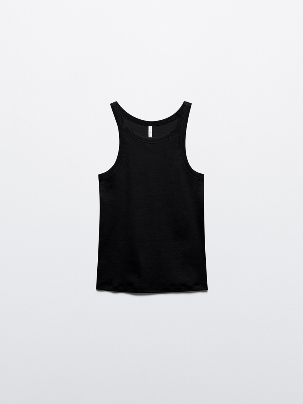 Майка TANKTOP облегающая в рубчик - цвет черный - 8