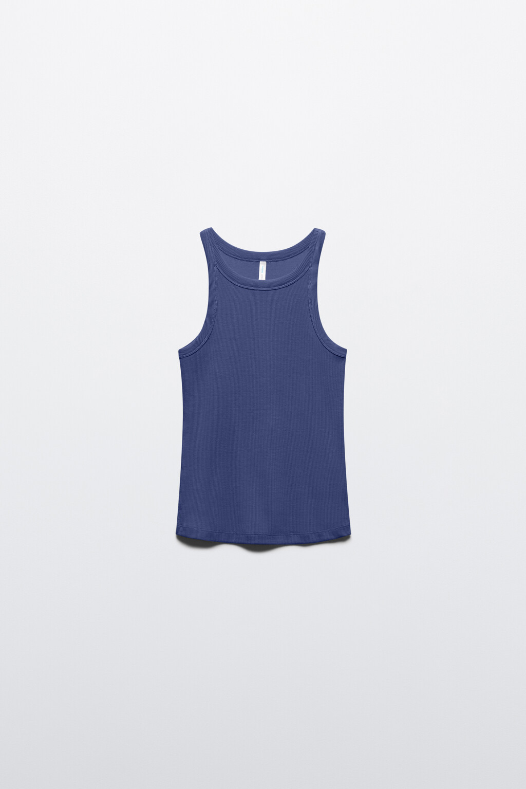 Майка TANKTOP облегающая в рубчик - цвет голубой - 8