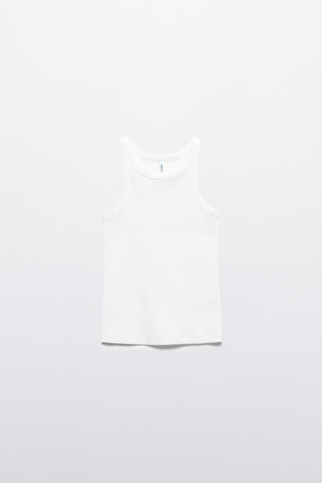 Майка TANKTOP облегающая в рубчик - цвет белый - 8