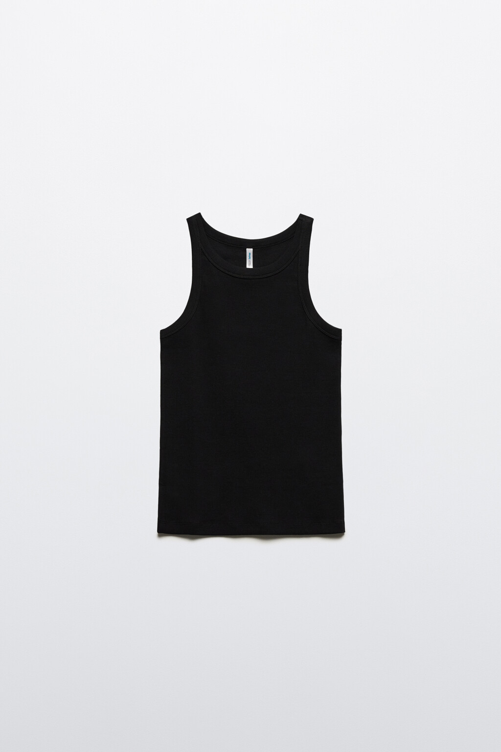 Майка облегающая в рубчик - цвет черный - 8