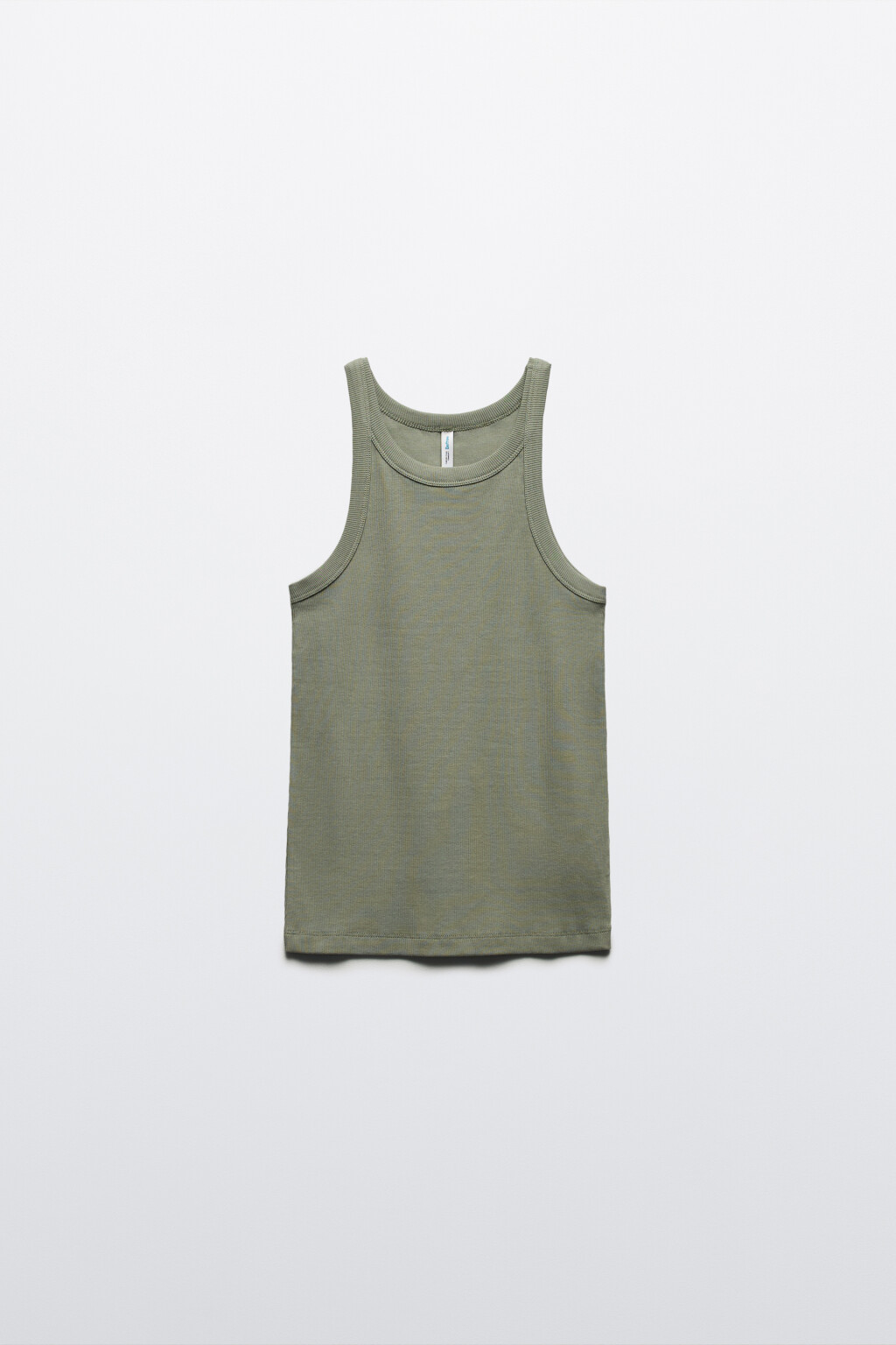Майка TANKTOP облегающая в рубчик - цвет зеленый - 8