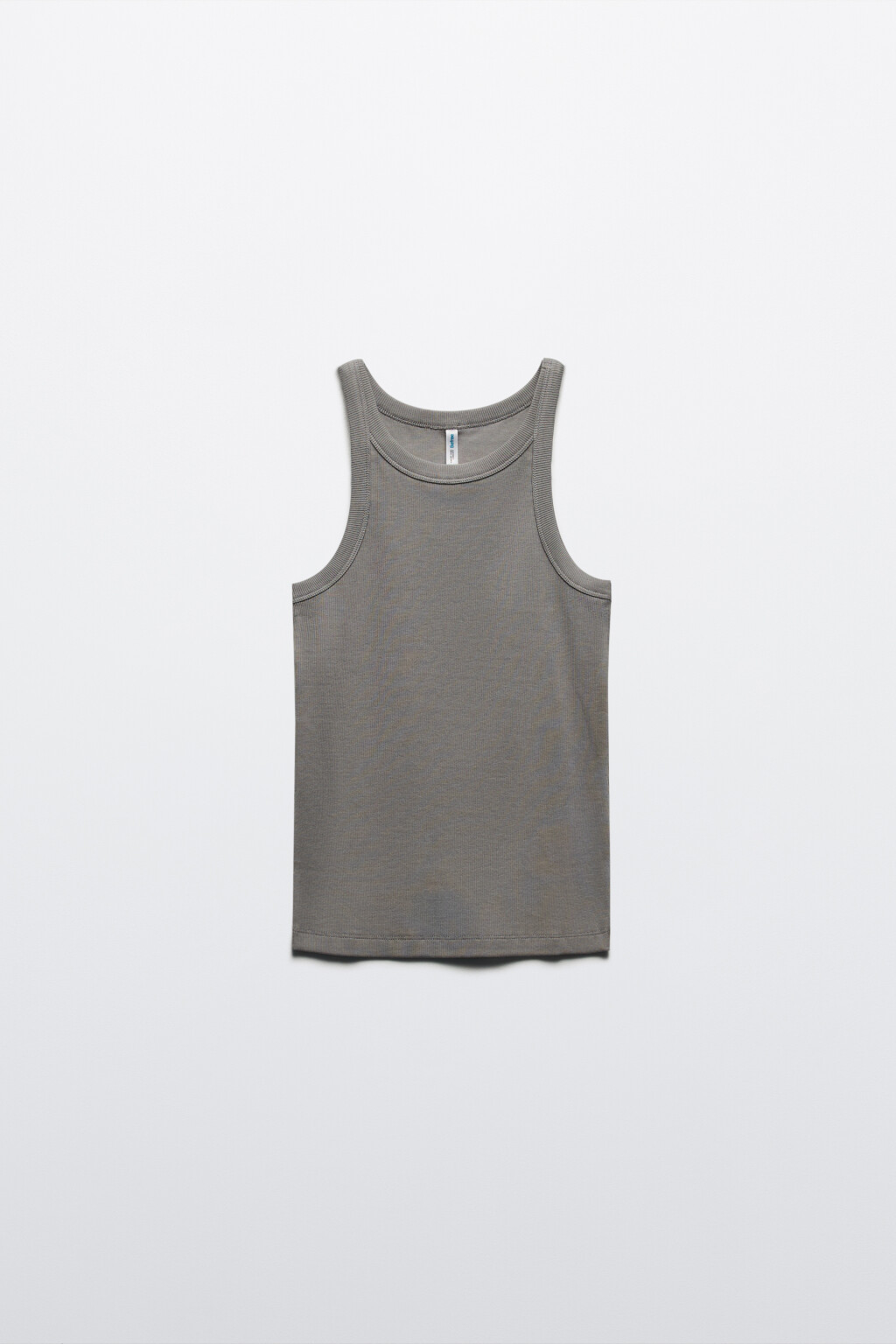 Майка TANKTOP облегающая в рубчик - цвет серый - 8