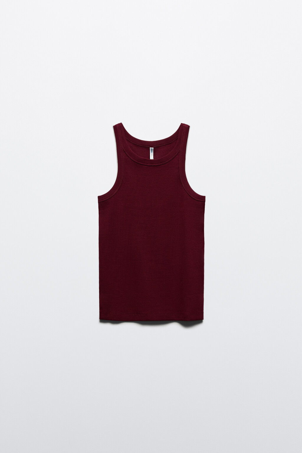 Майка TANKTOP облегающая в рубчик - цвет бордовый - 7