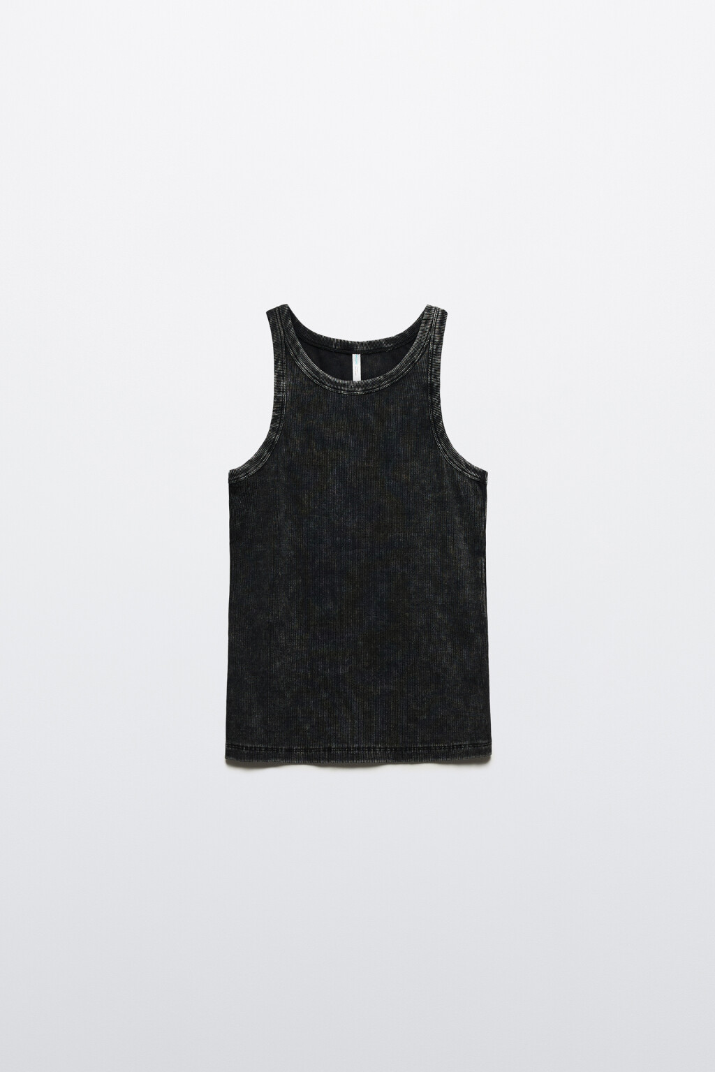 Майка TANKTOP в рубчик с вареным эффектом - цвет серый - 8