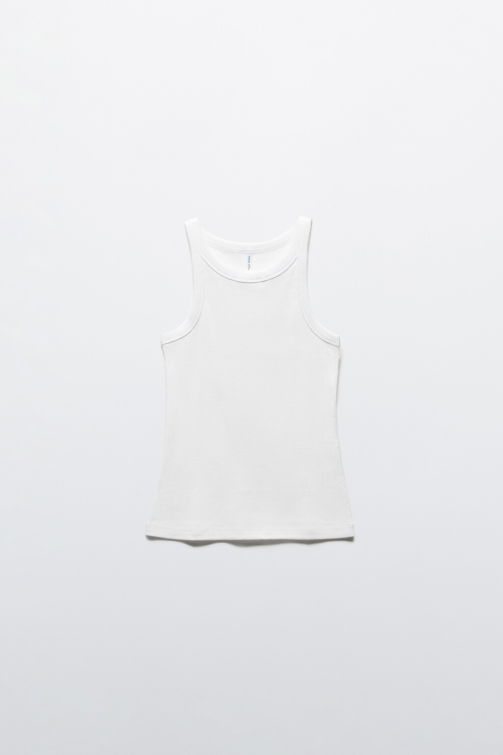 Майка TANKTOP облегающая в рубчик - цвет белый - 8