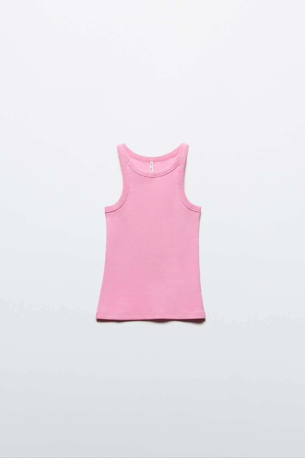 Майка облегающая в рубчик - цвет розовый - 7