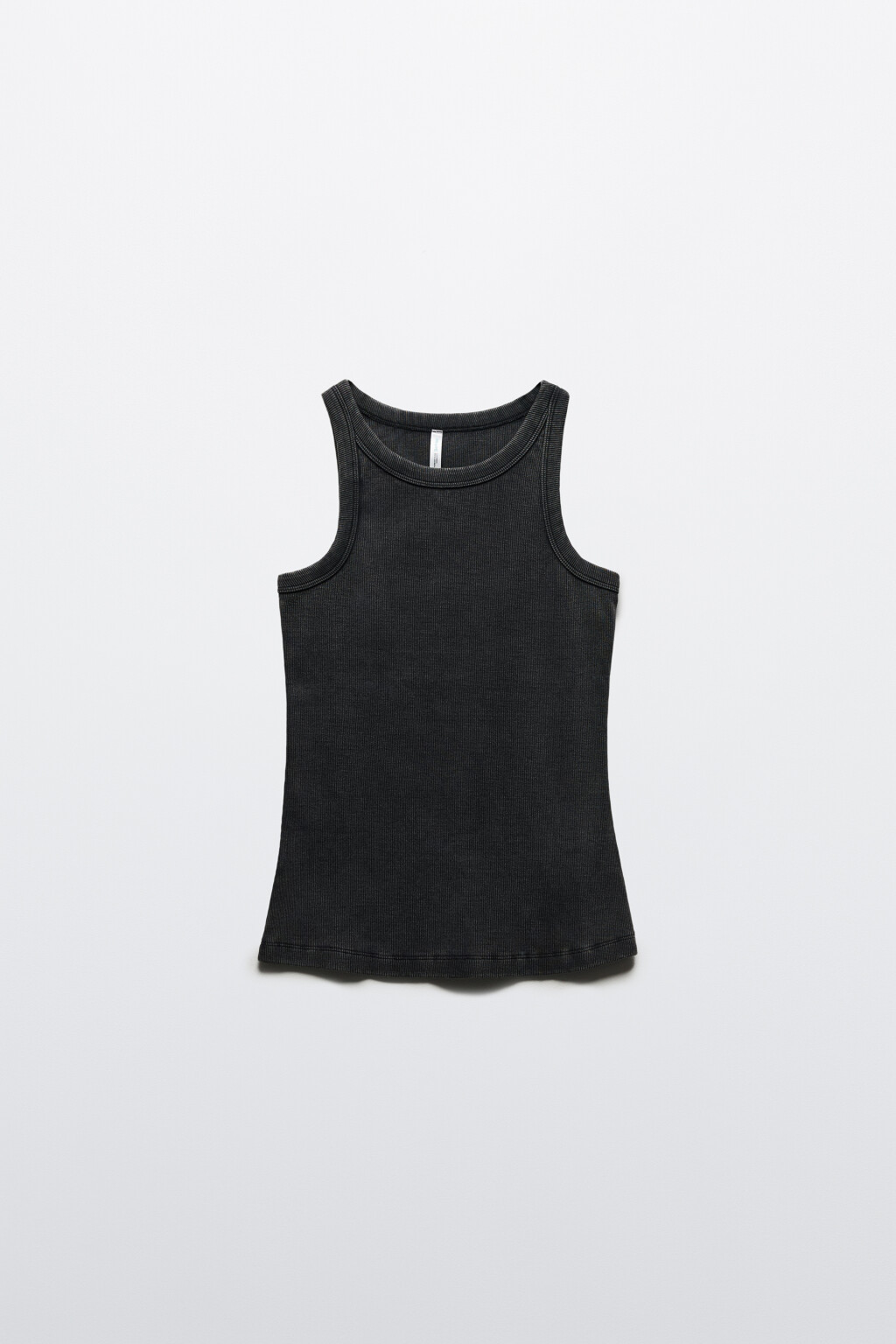 Майка TANKTOP в рубчик с вареным эффектом - цвет серый - 7