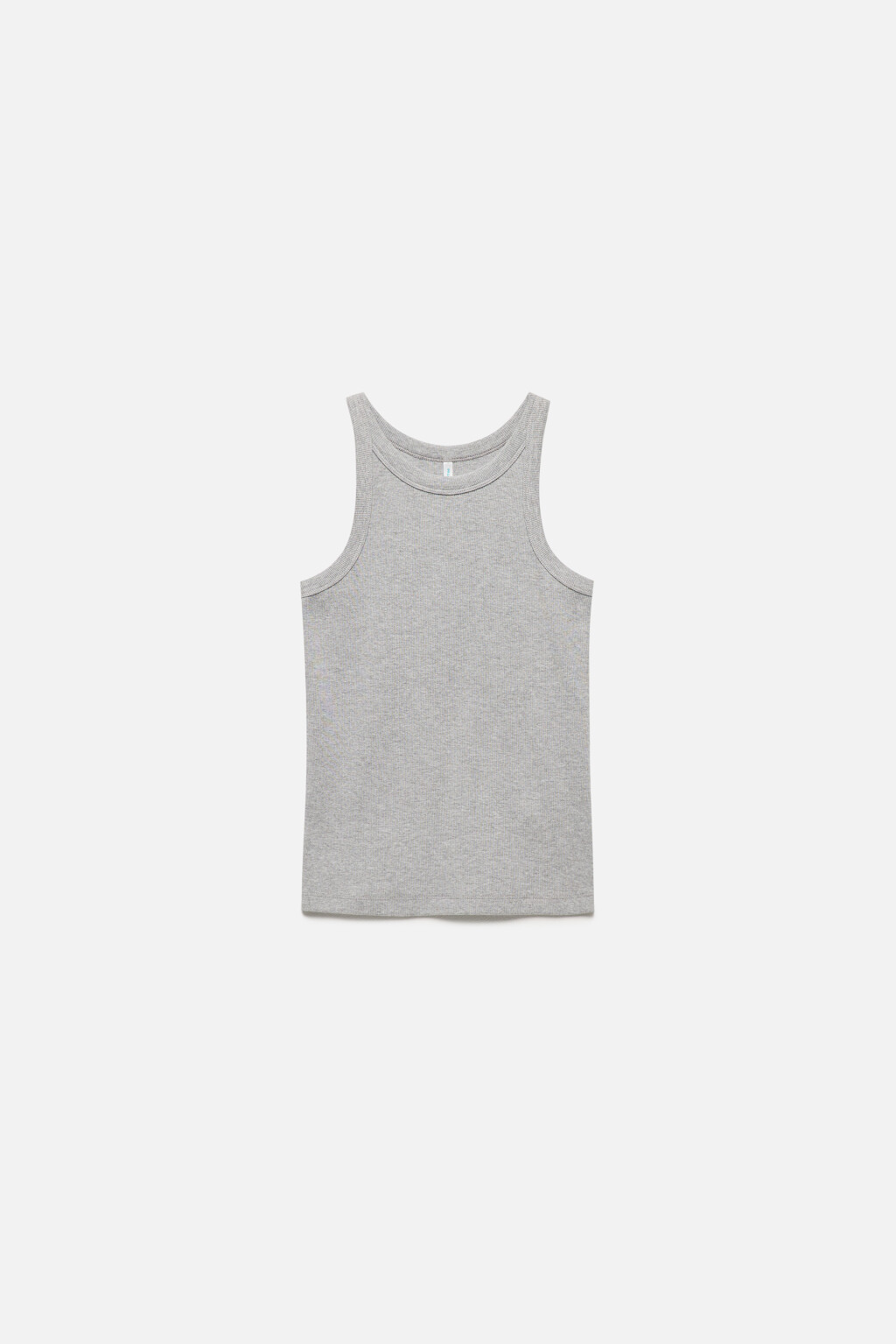 Майка TANKTOP хлопковая в рубчик - цвет серый - 8