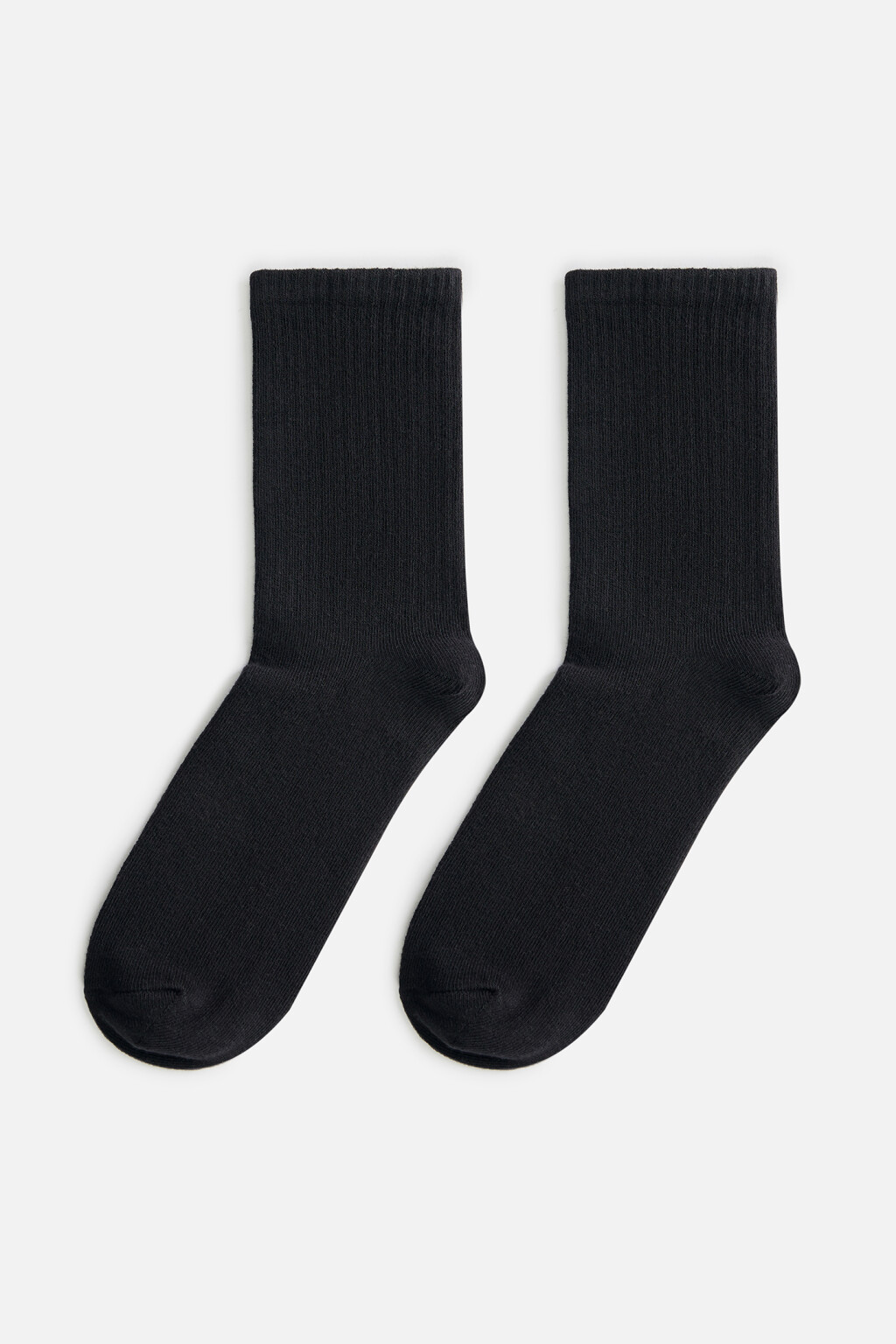 Носки высокие хлопковые базовые - цвет черный - 1