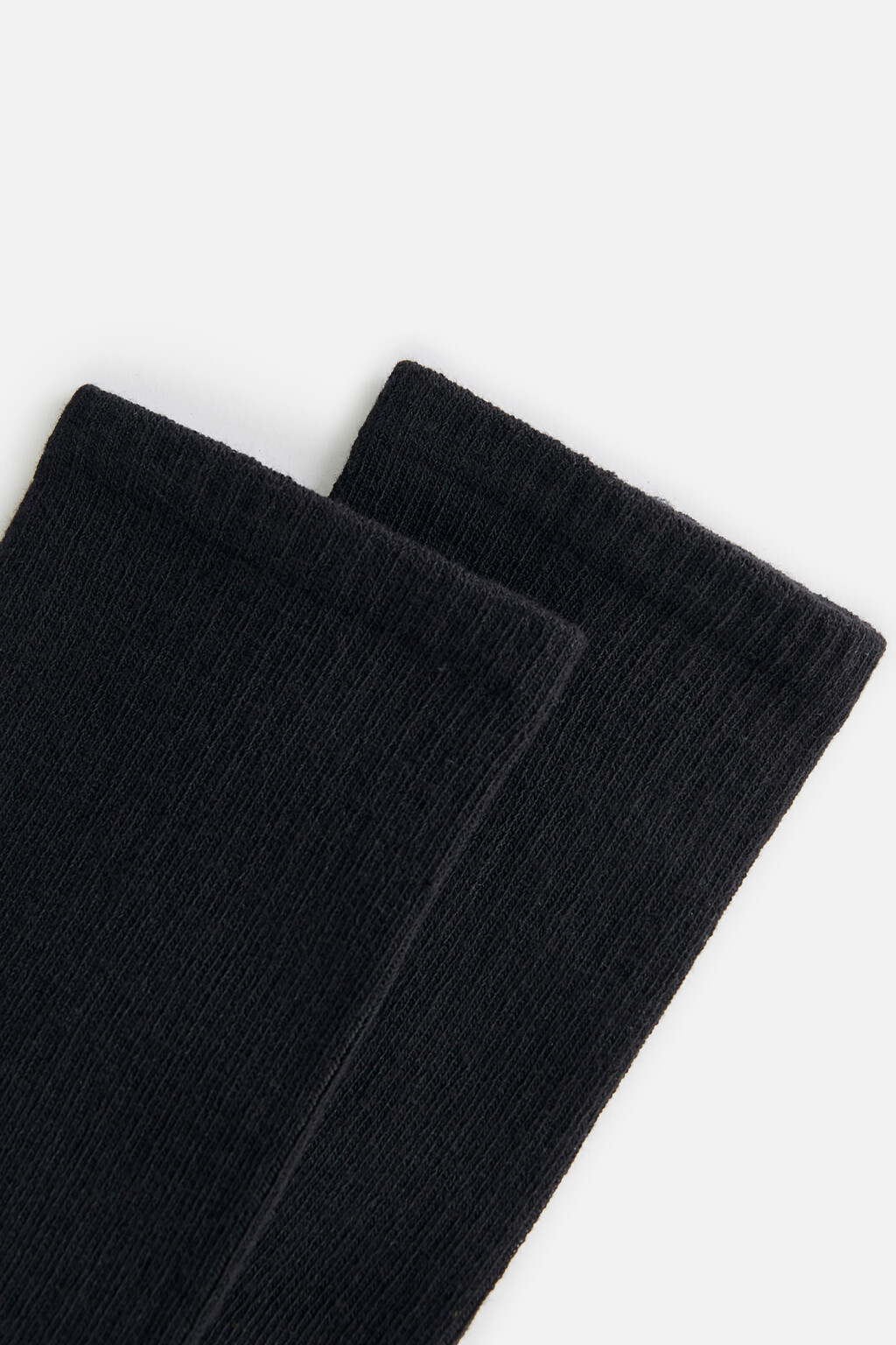 Носки высокие хлопковые базовые - цвет черный - 2