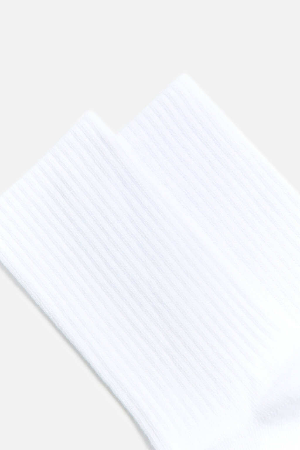 Носки высокие базовые в рубчик - цвет белый - 2