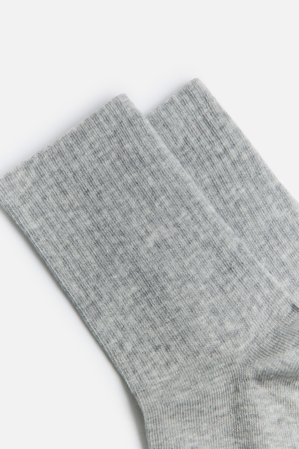 Носки высокие базовые в рубчик - цвет серый - 2
