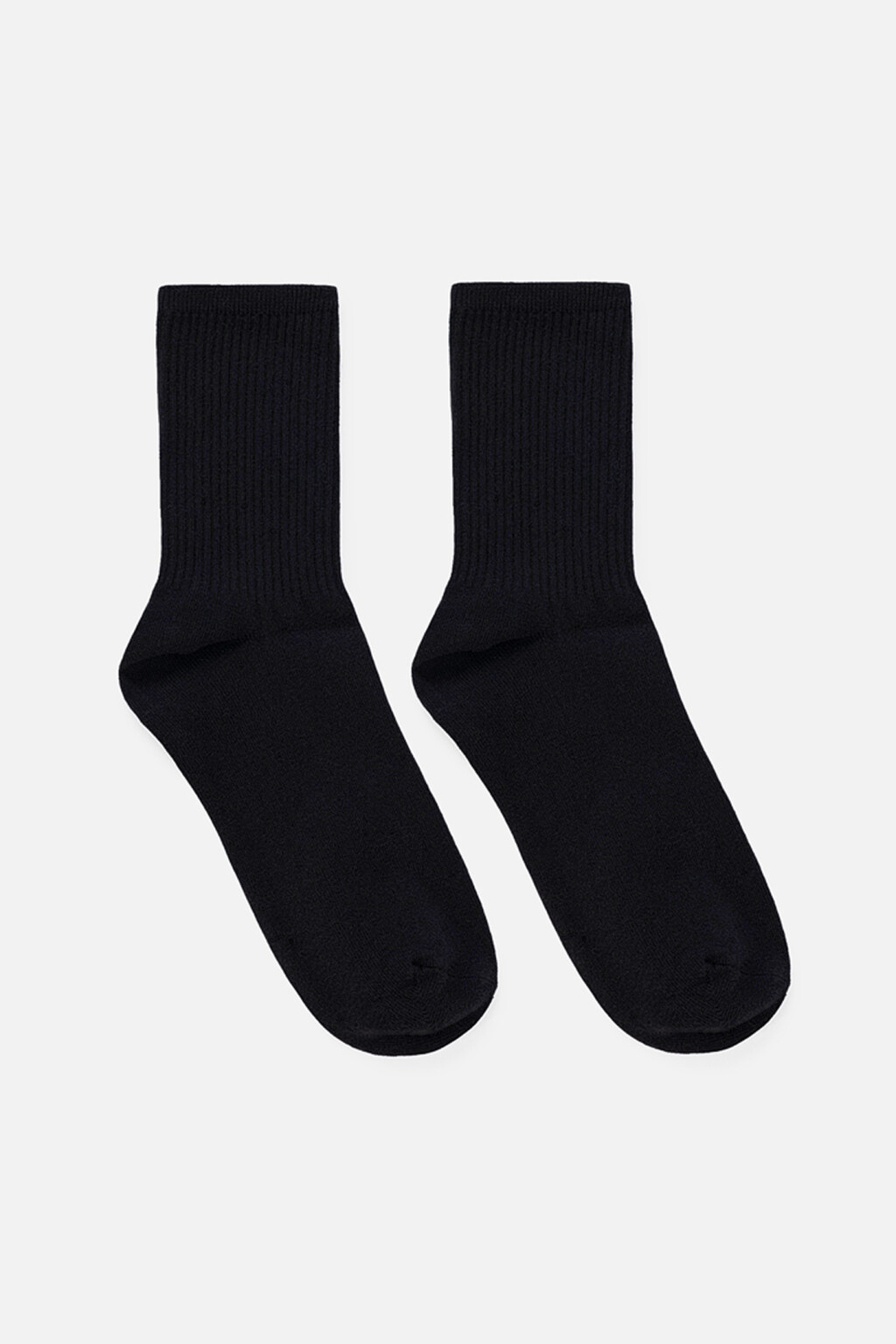 Носки хлопковые высокие - цвет черный - 1