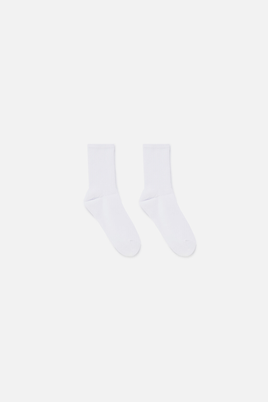 Носки хлопковые высокие - цвет белый - 1