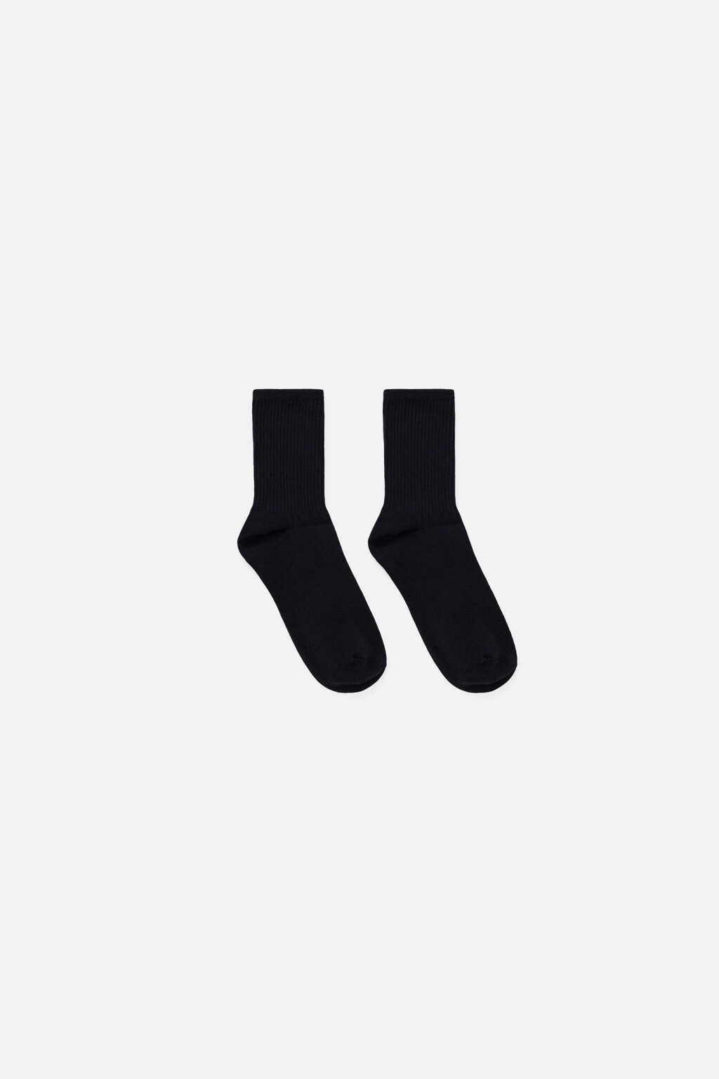 Носки хлопковые высокие - цвет черный - 1