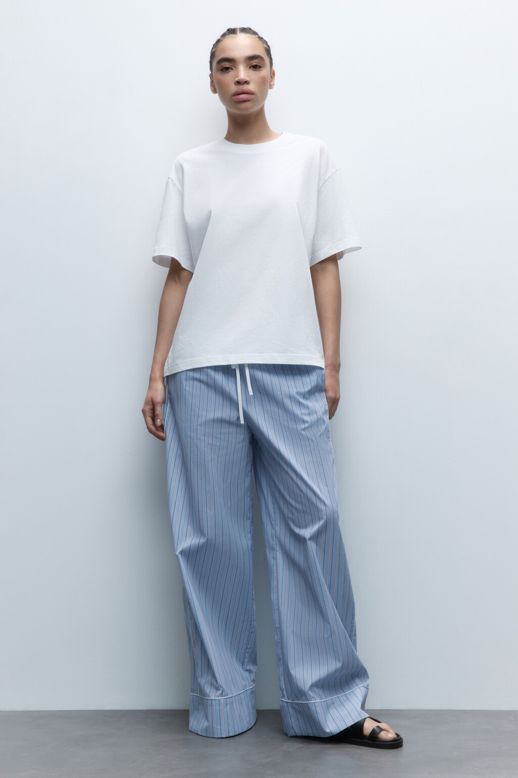 Футболка TBIG оверсайз базовая - цвет белый - 5