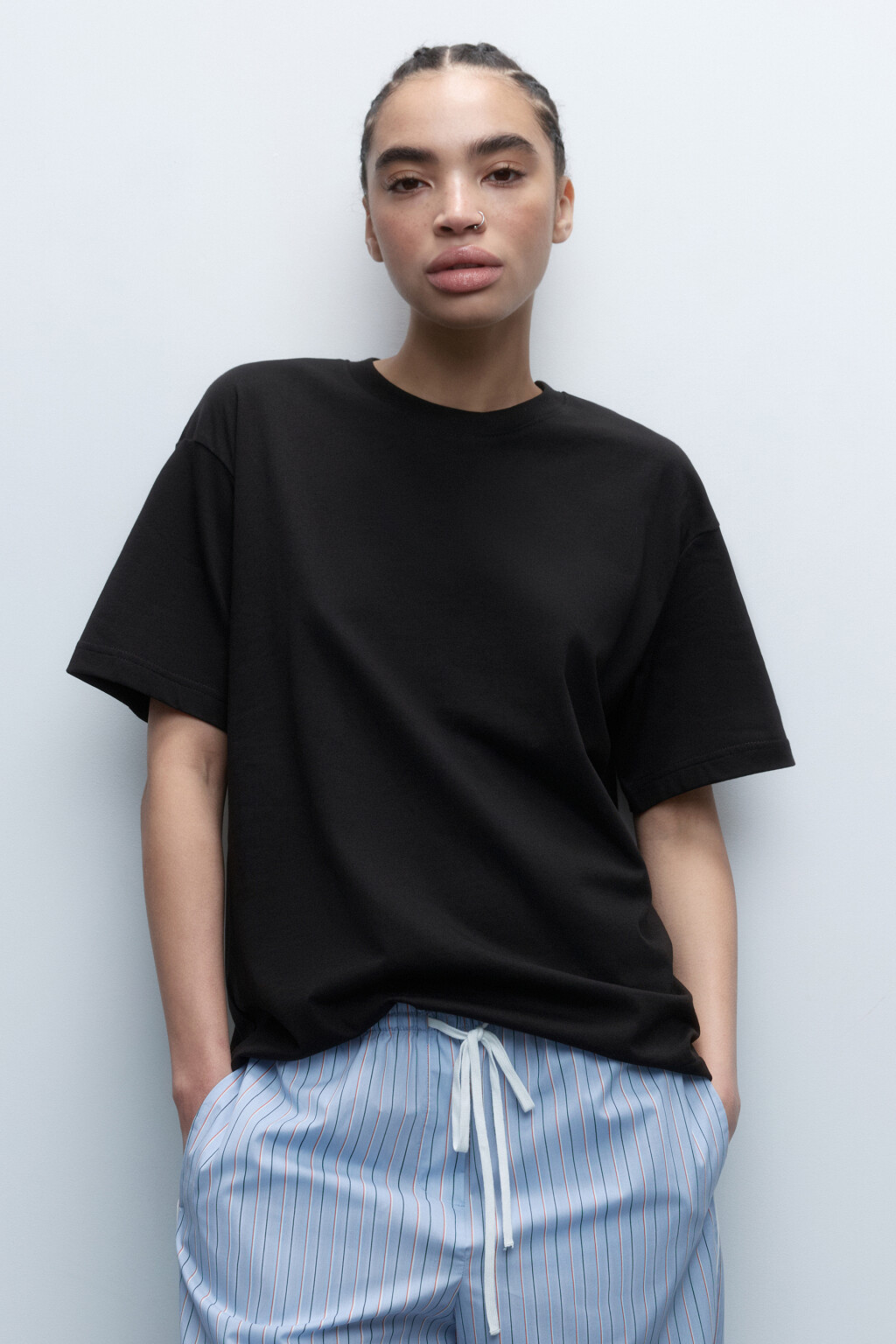 Футболка TBIG оверсайз базовая - цвет черный - 2