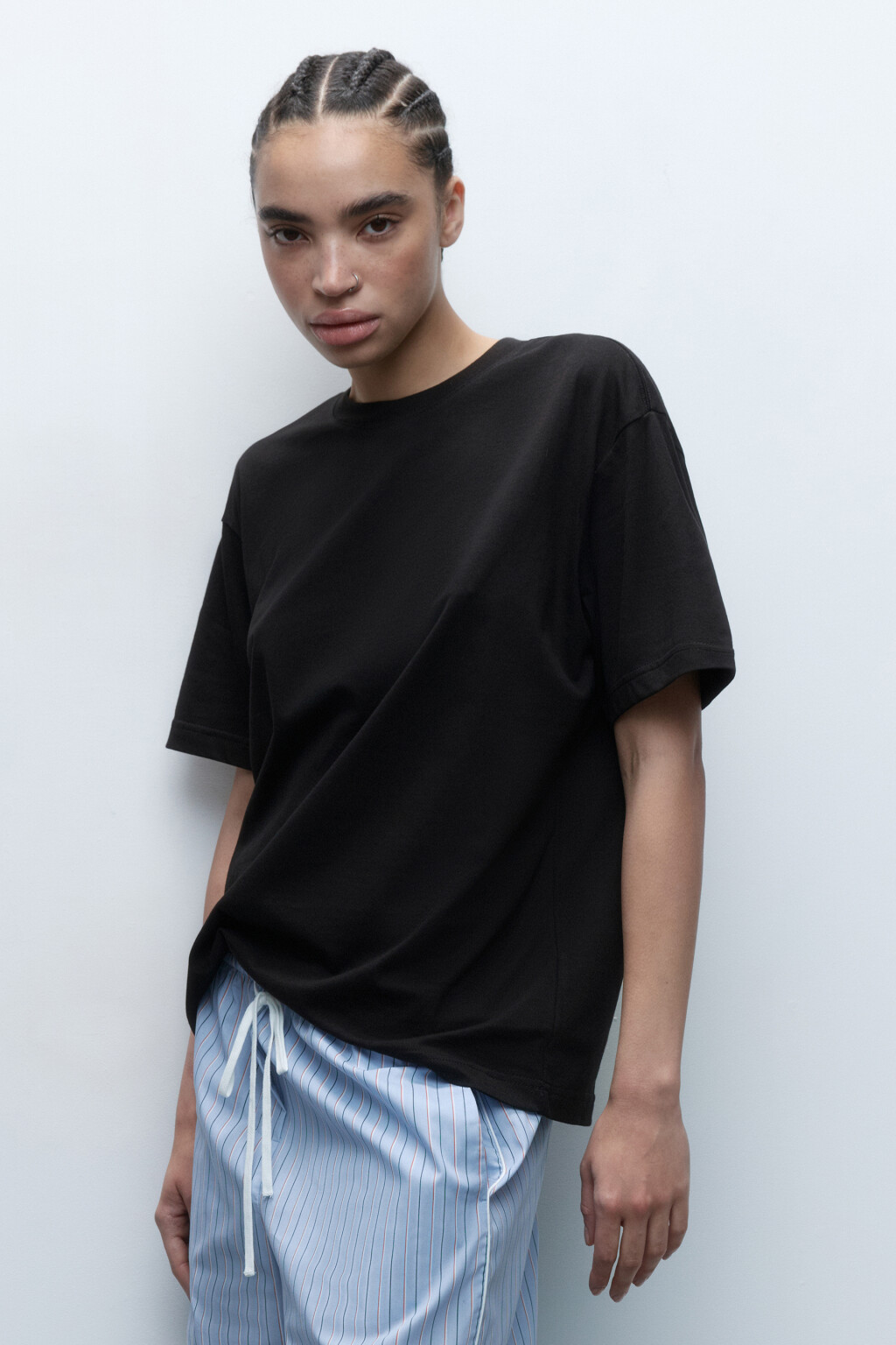 Футболка TBIG оверсайз базовая - цвет черный - 3