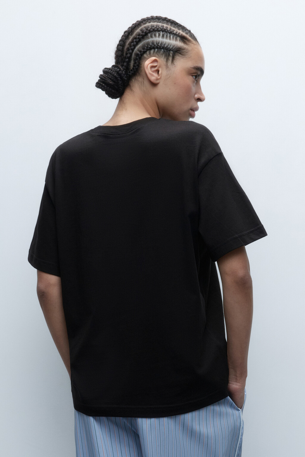 Футболка TBIG оверсайз базовая - цвет черный - 4