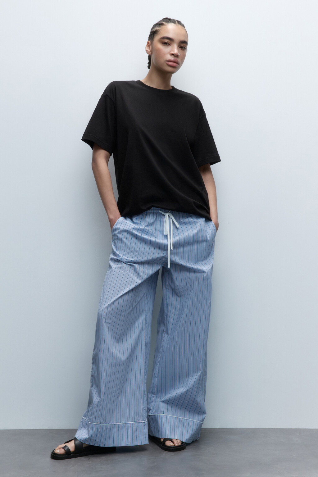 Футболка TBIG оверсайз базовая - цвет черный - 5