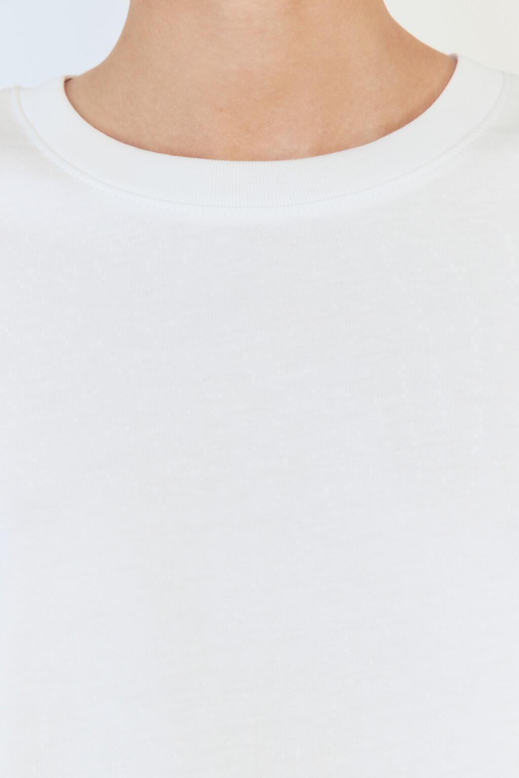 Футболка TBIG оверсайз хлопковая базовая - цвет белый - 6