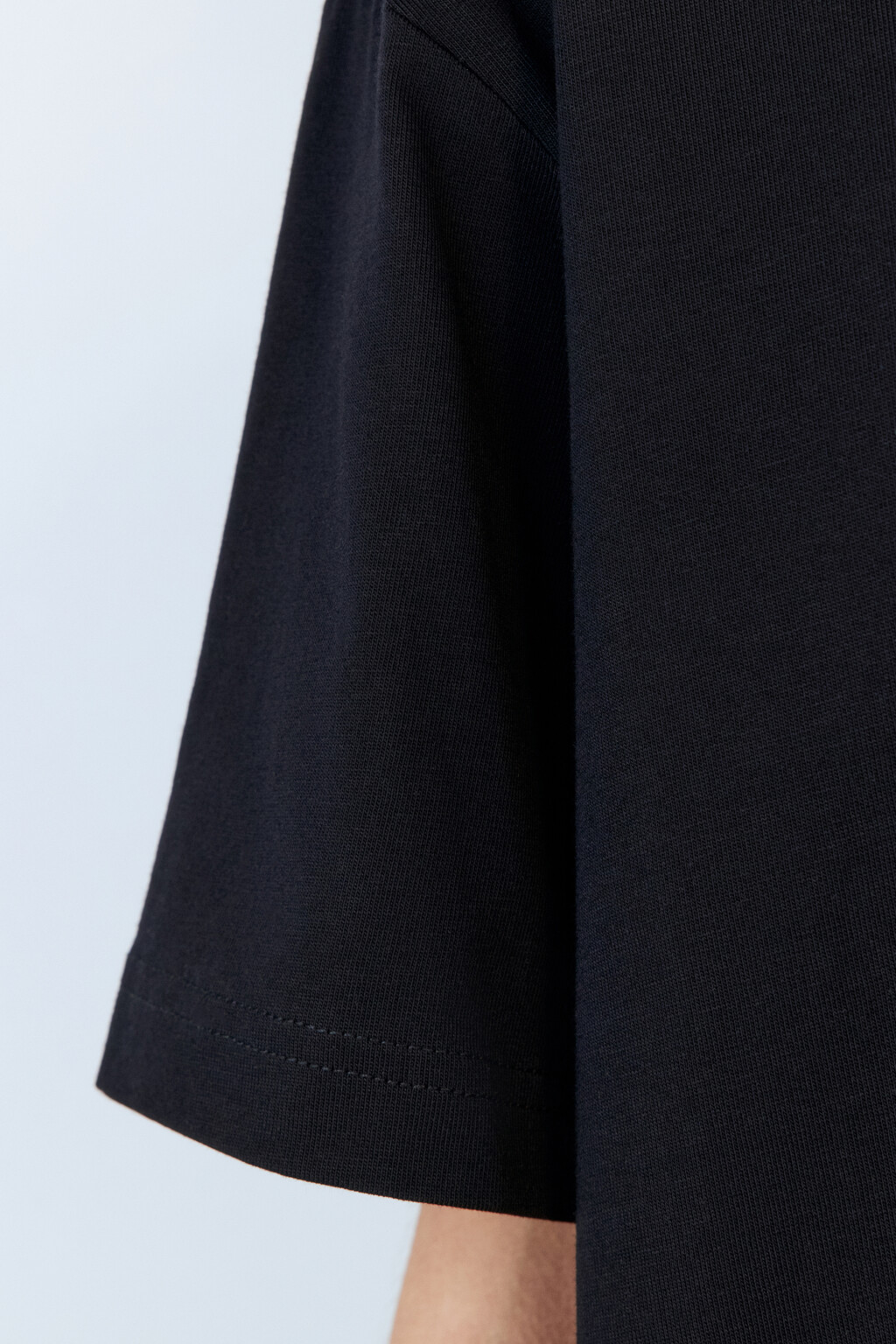 Футболка TBIG оверсайз хлопковая базовая - цвет черный - 7