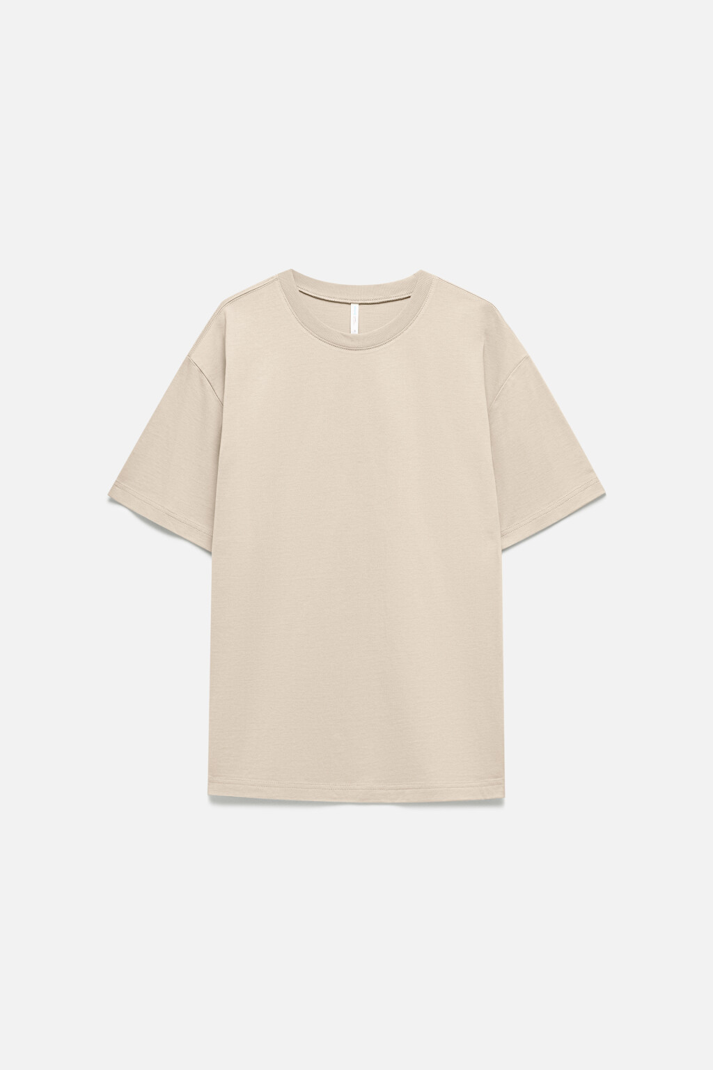 Футболка TBIG оверсайз хлопковая базовая - цвет бежевый - 9