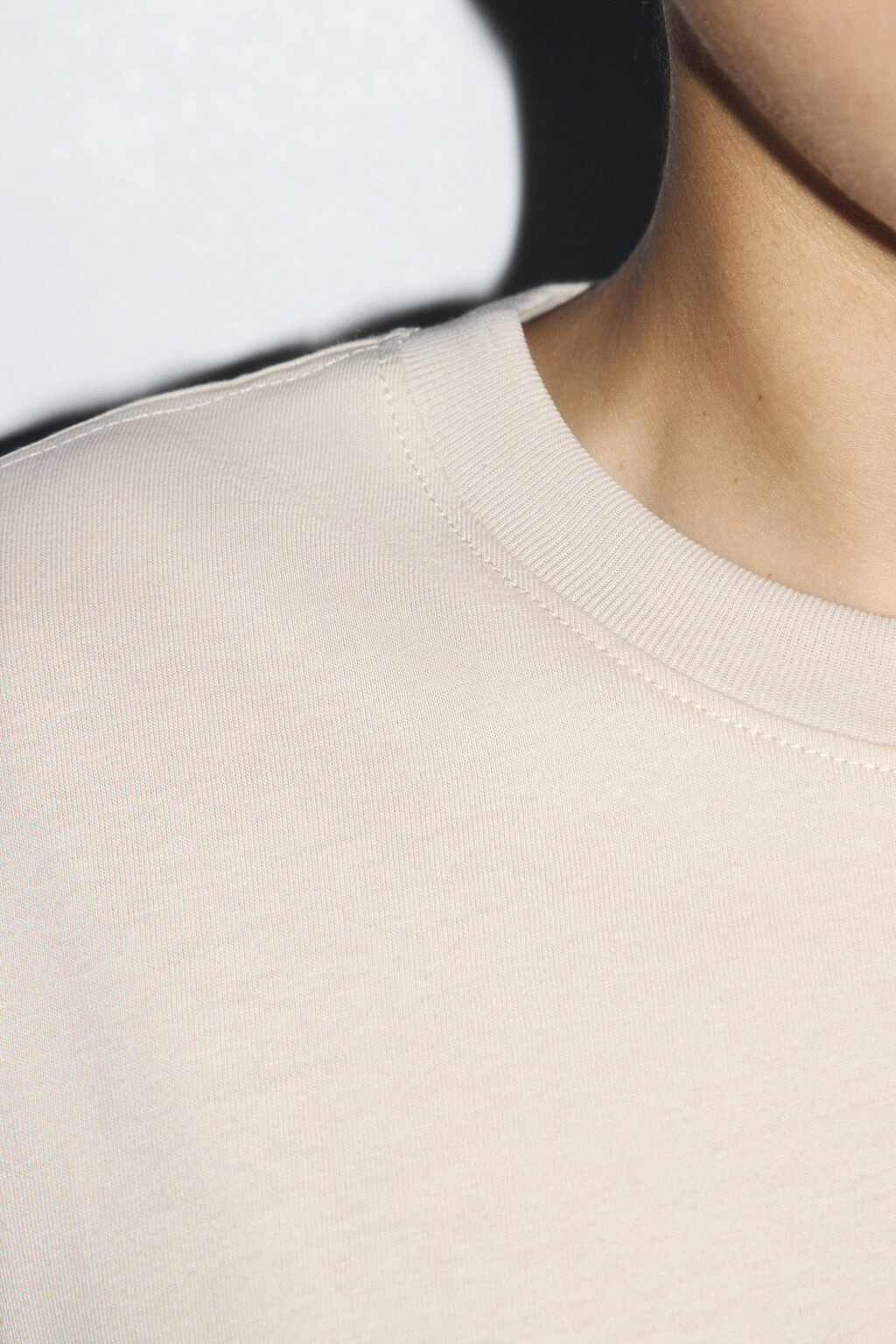 Футболка TBIG оверсайз базовая - цвет бежевый - 6