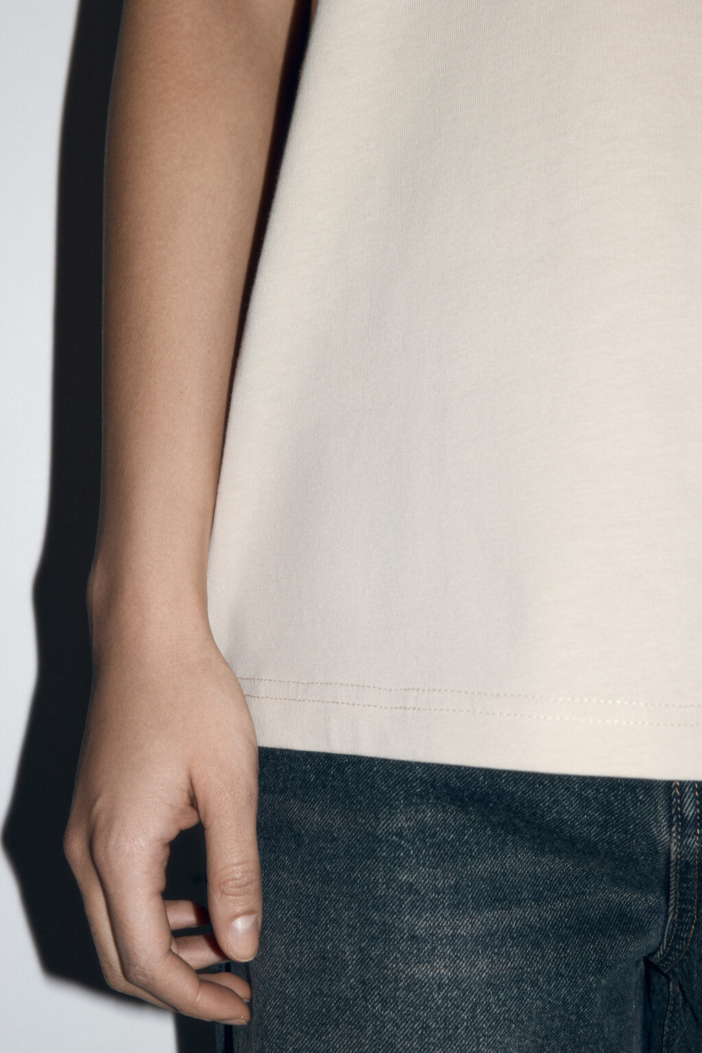 Футболка TBIG оверсайз базовая - цвет бежевый - 7