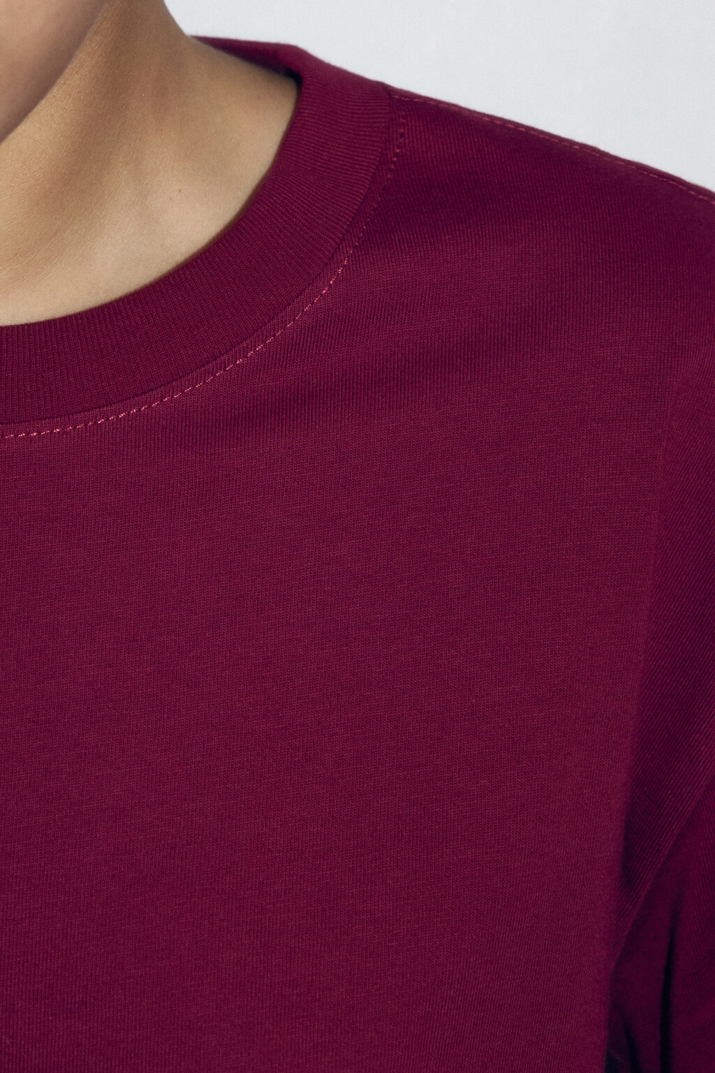 Футболка TBIG оверсайз базовая - цвет бордовый - 6