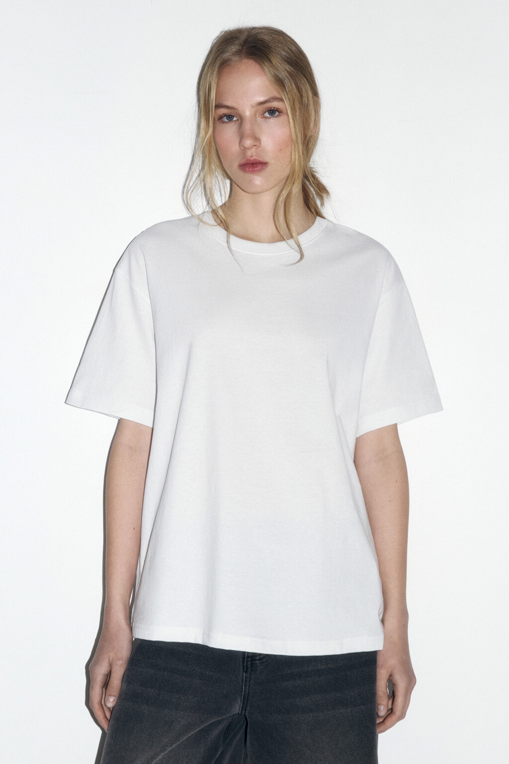Футболка TBIG оверсайз базовая - цвет белый - 2