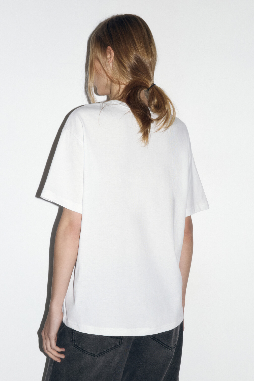 Футболка TBIG оверсайз базовая - цвет белый - 3