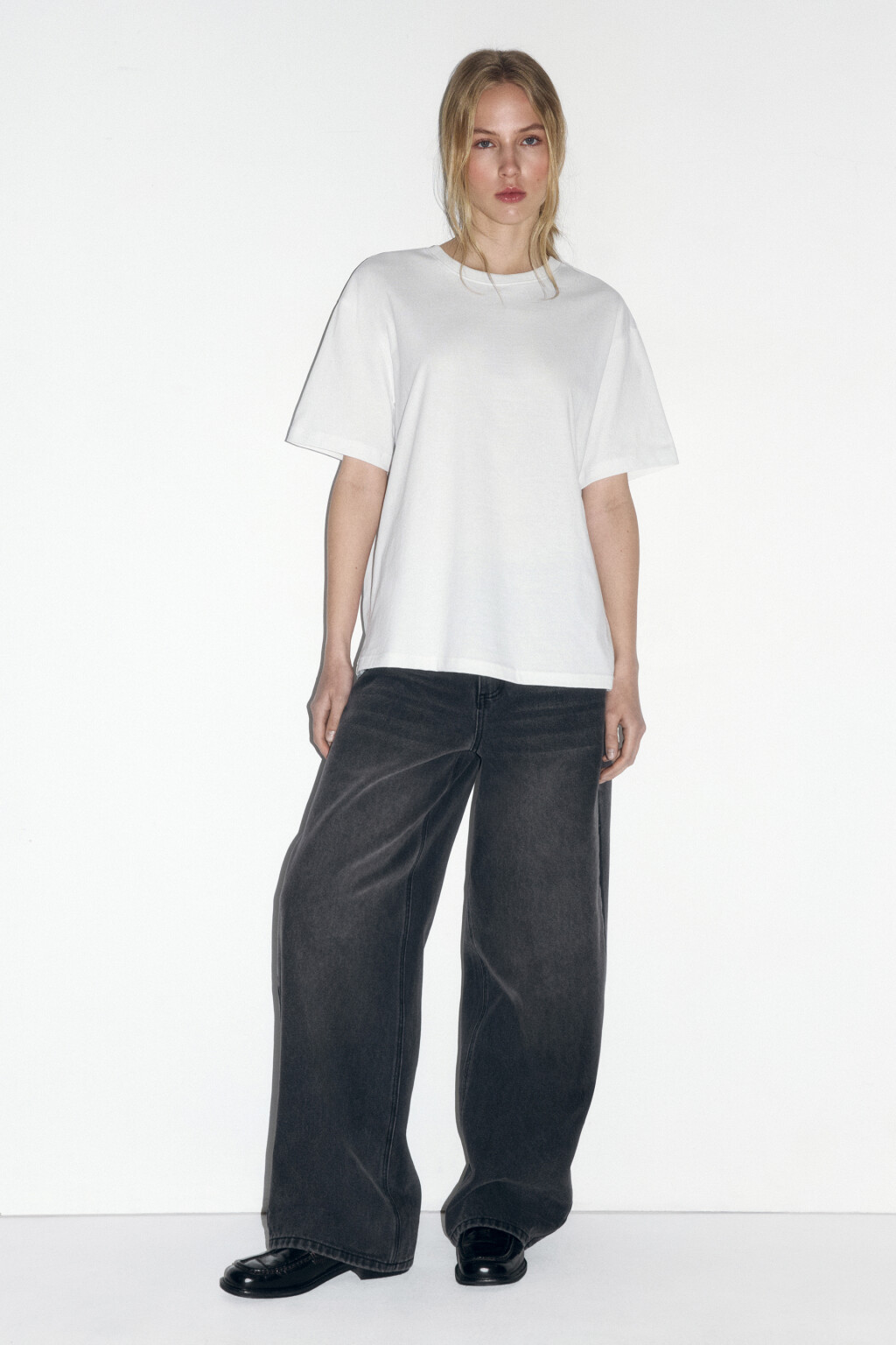 Футболка TBIG оверсайз базовая - цвет белый - 4