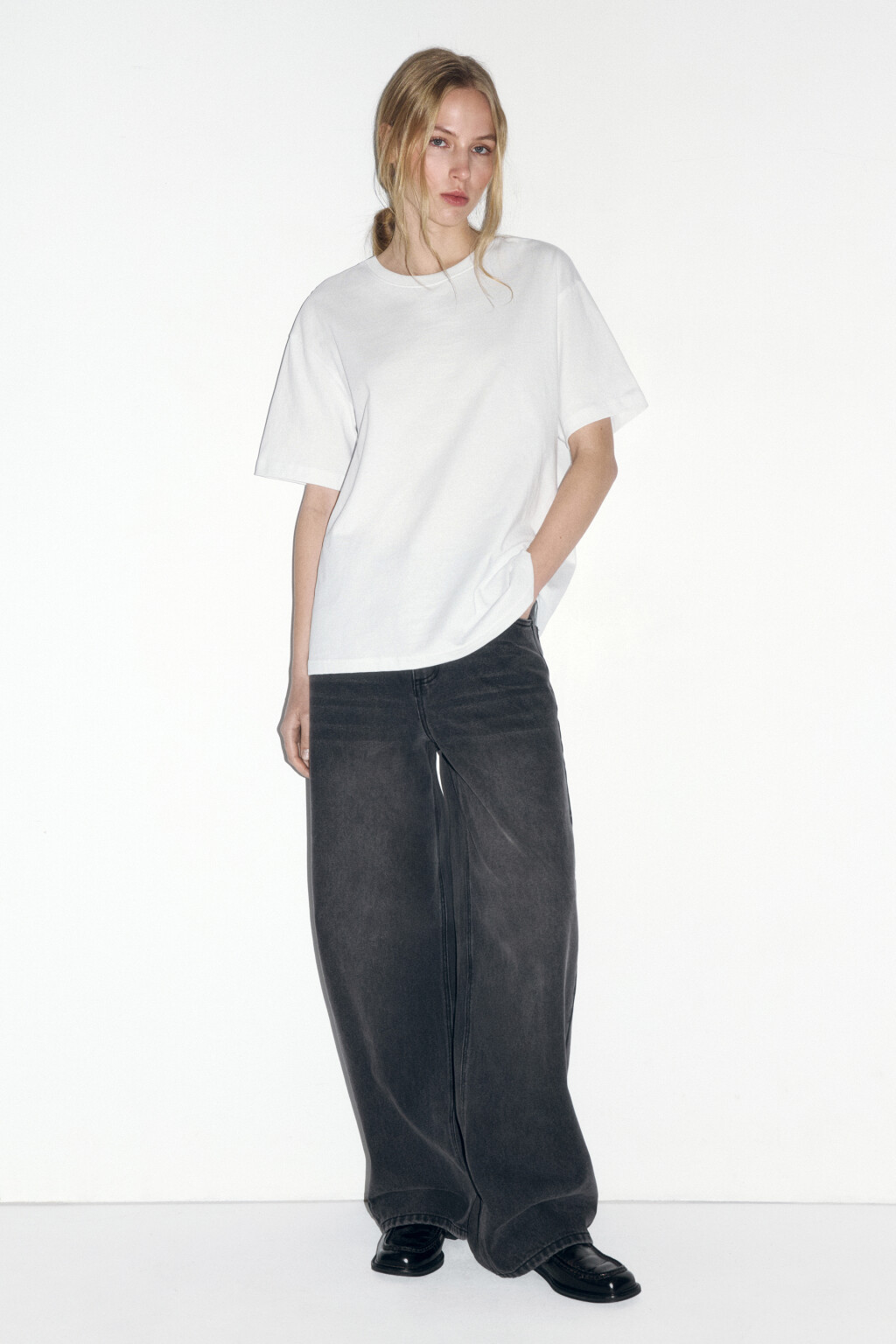 Футболка TBIG оверсайз базовая - цвет белый - 5