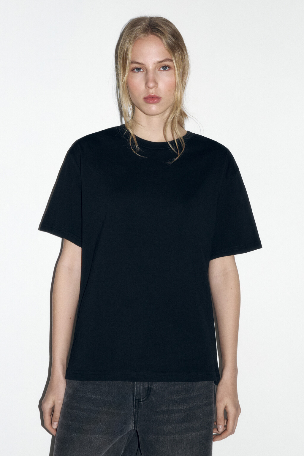 Футболка TBIG оверсайз базовая - цвет черный - 3