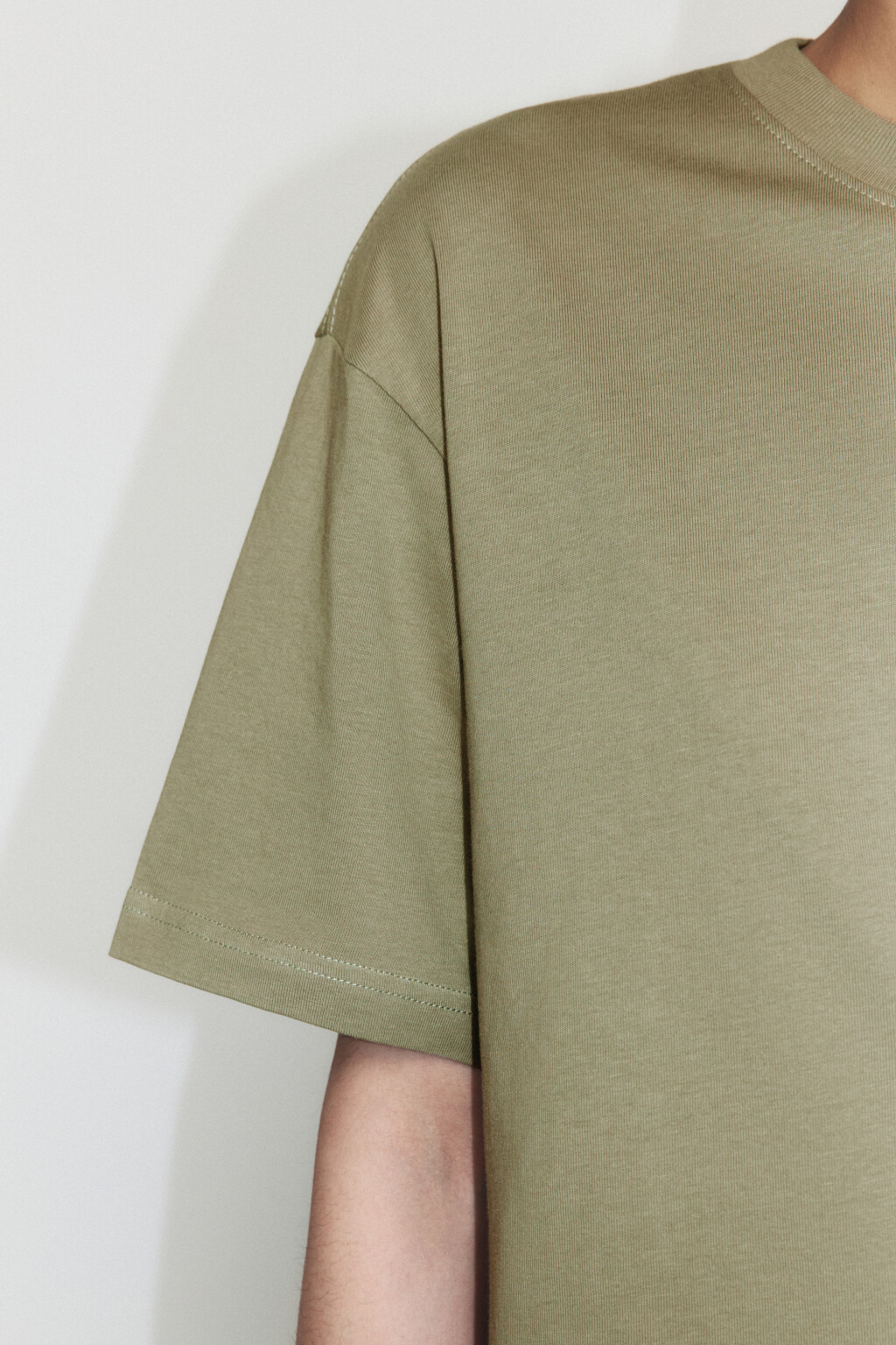 Футболка оверсайз базовая - цвет зеленый - 7