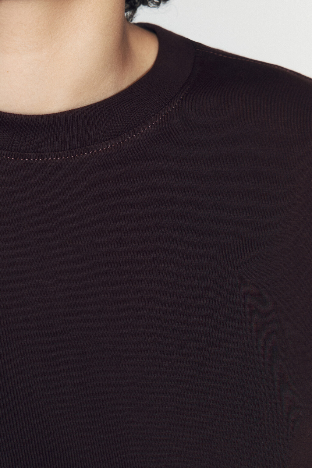 Футболка оверсайз базовая - цвет коричневый - 5