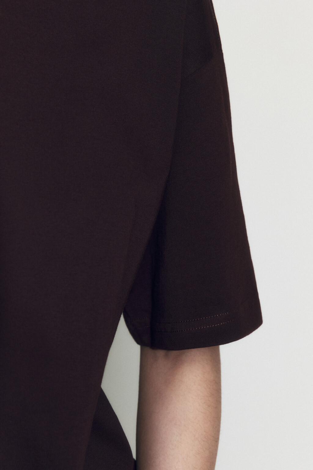 Футболка оверсайз базовая - цвет коричневый - 6