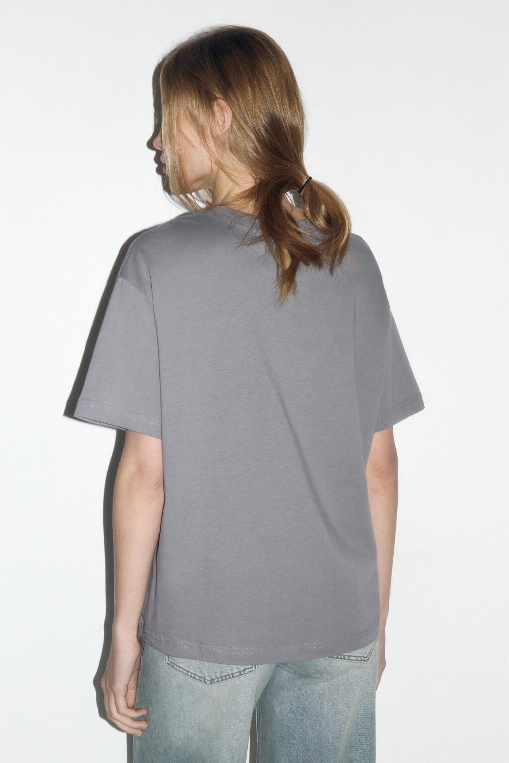 Футболка TBIG оверсайз базовая - цвет серый - 4