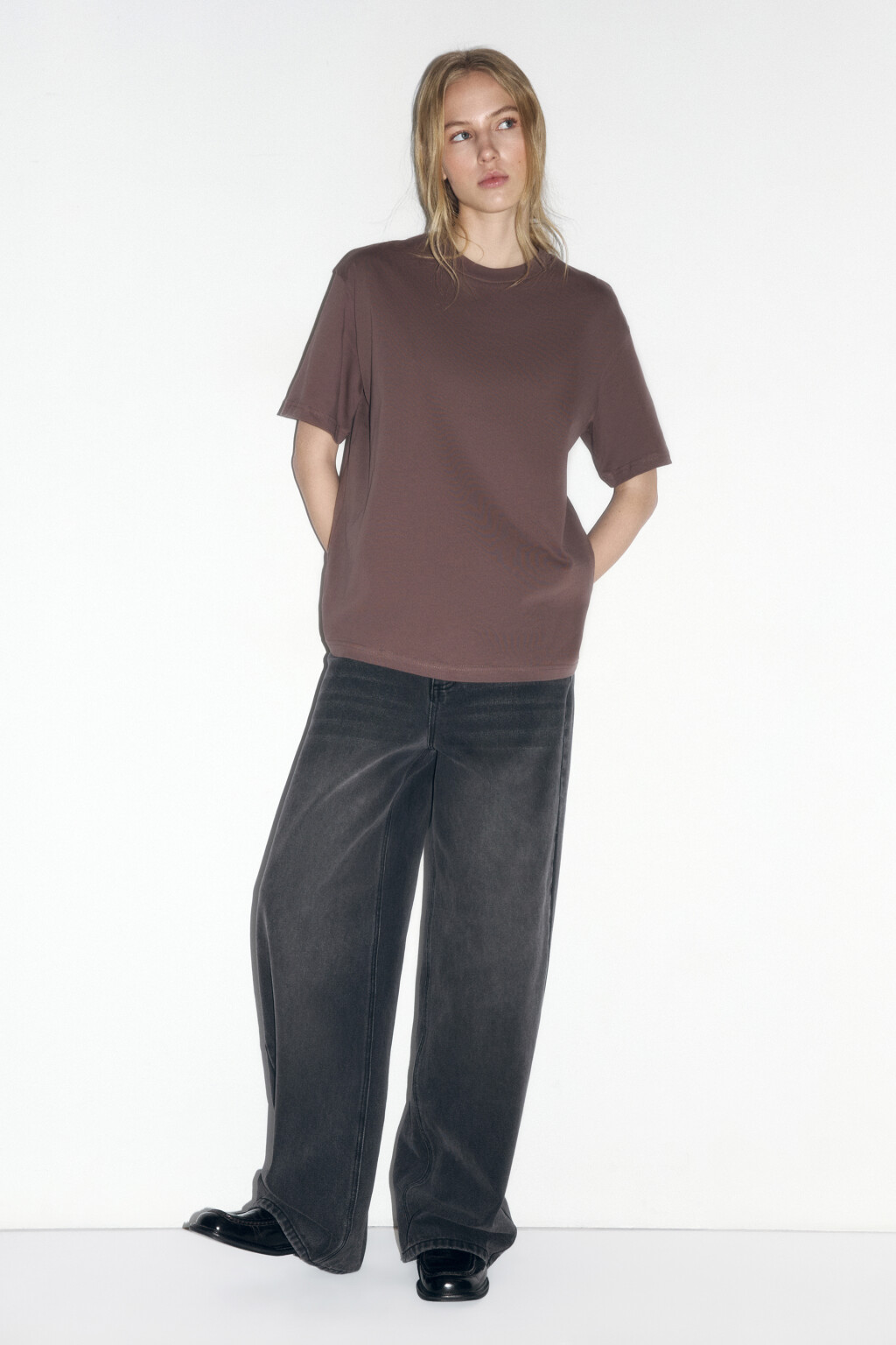 Футболка оверсайз базовая - цвет бежевый - 5