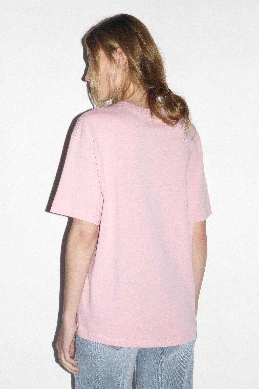 Футболка TBIG оверсайз базовая - цвет розовый - 4