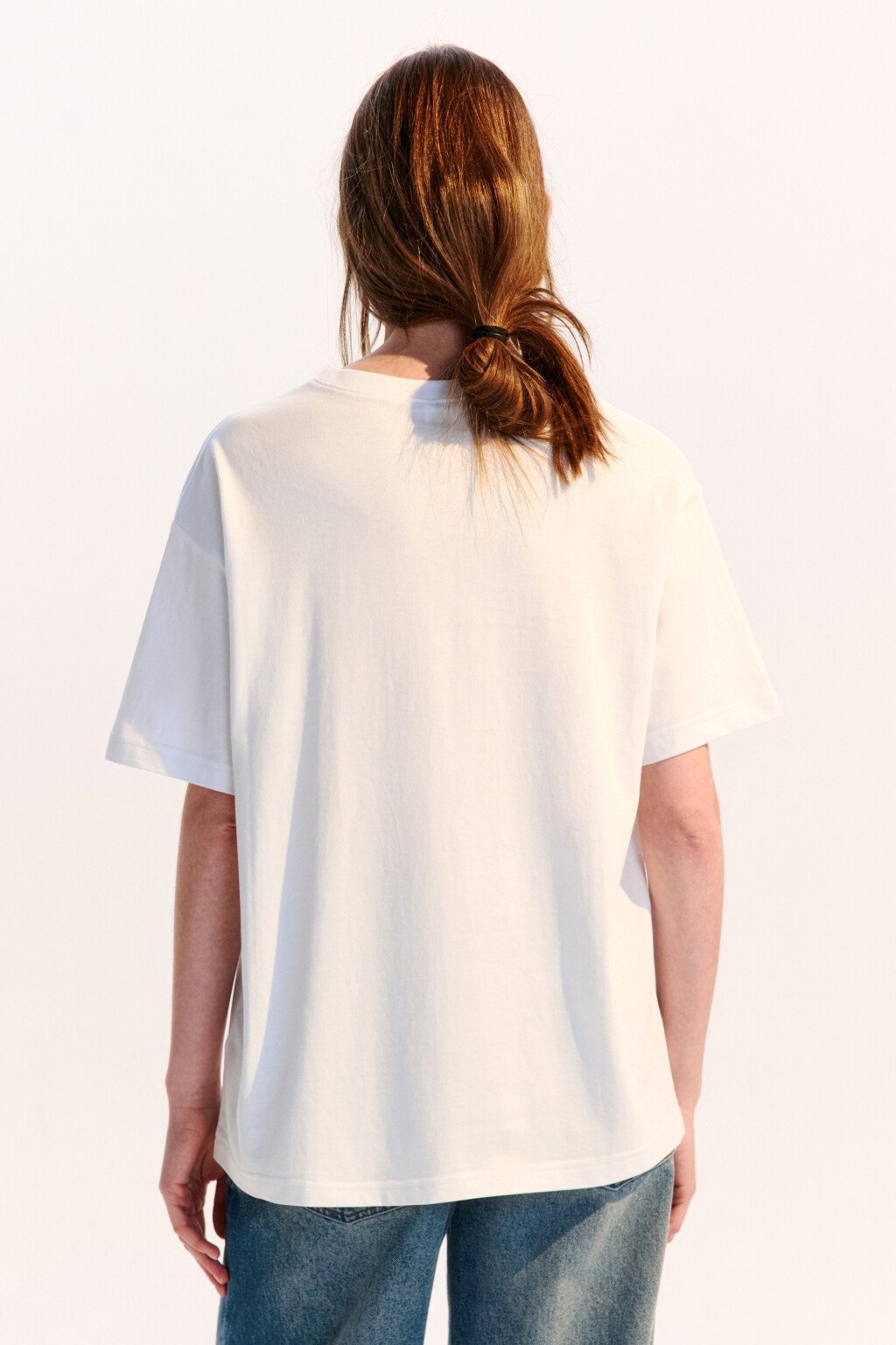 Футболка TBIG оверсайз базовая - цвет белый - 3