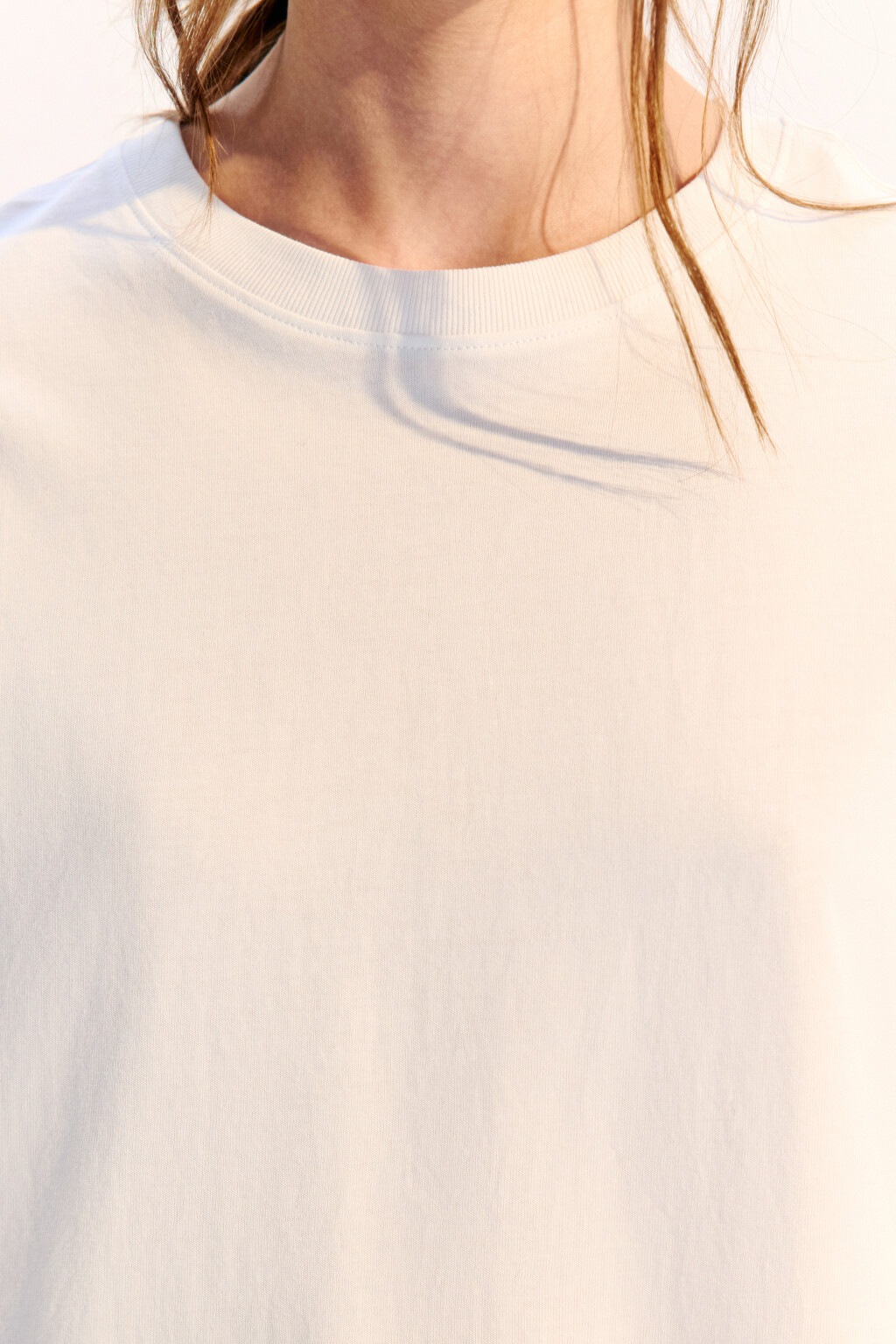 Футболка TBIG оверсайз базовая - цвет белый - 5