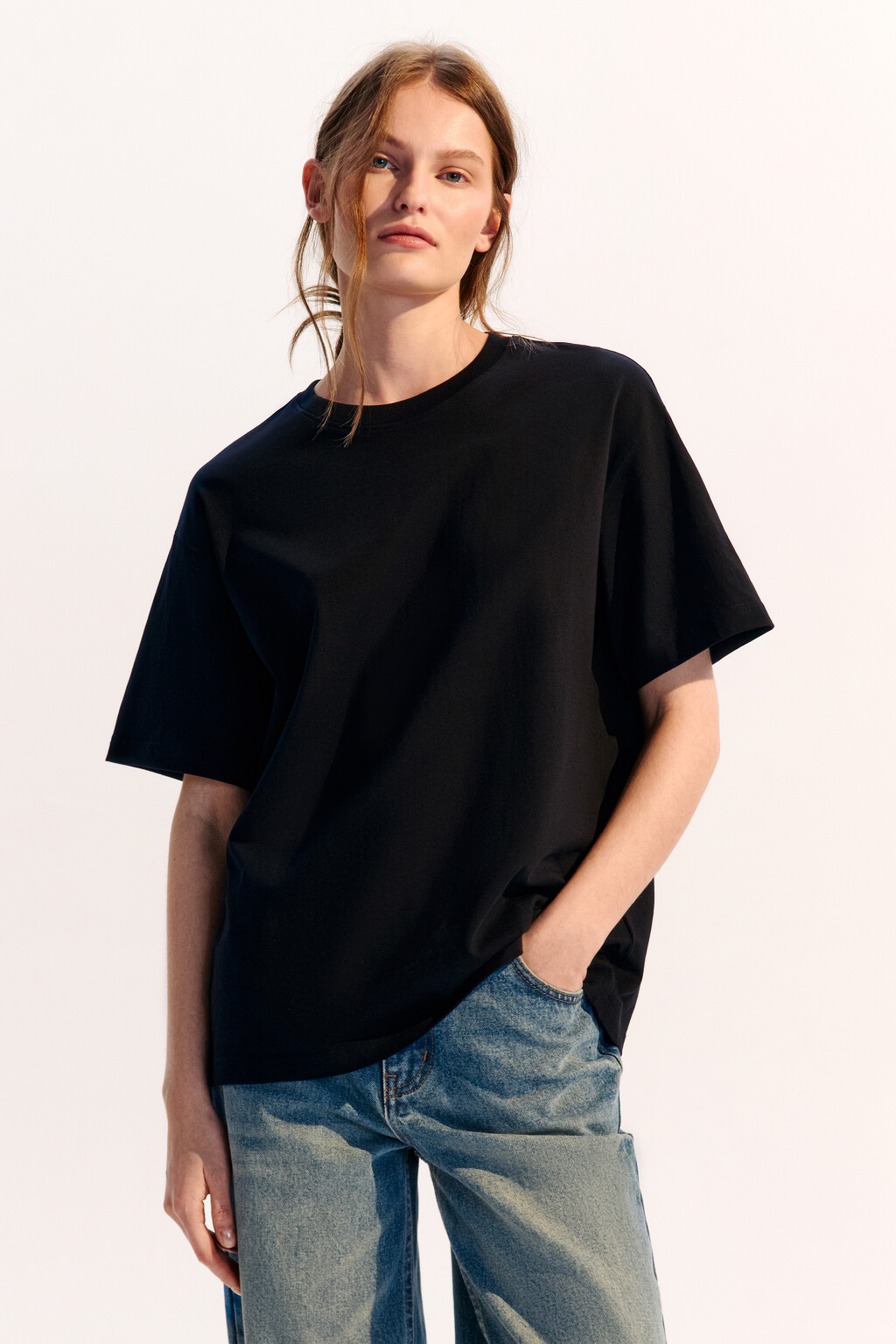 Футболка TBIG оверсайз базовая - цвет черный - 2