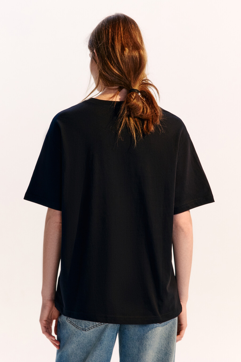 Футболка TBIG оверсайз базовая - цвет черный - 3