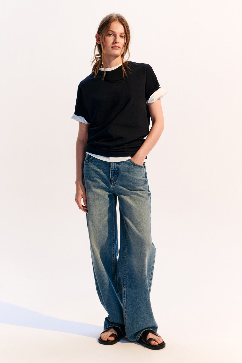 Футболка TBIG оверсайз базовая - цвет черный - 4