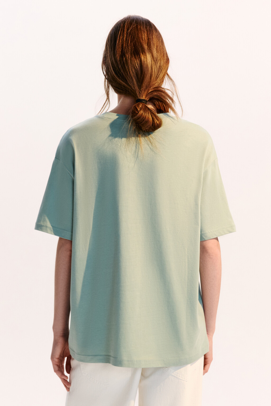 Футболка TBIG оверсайз базовая - цвет зеленый - 3