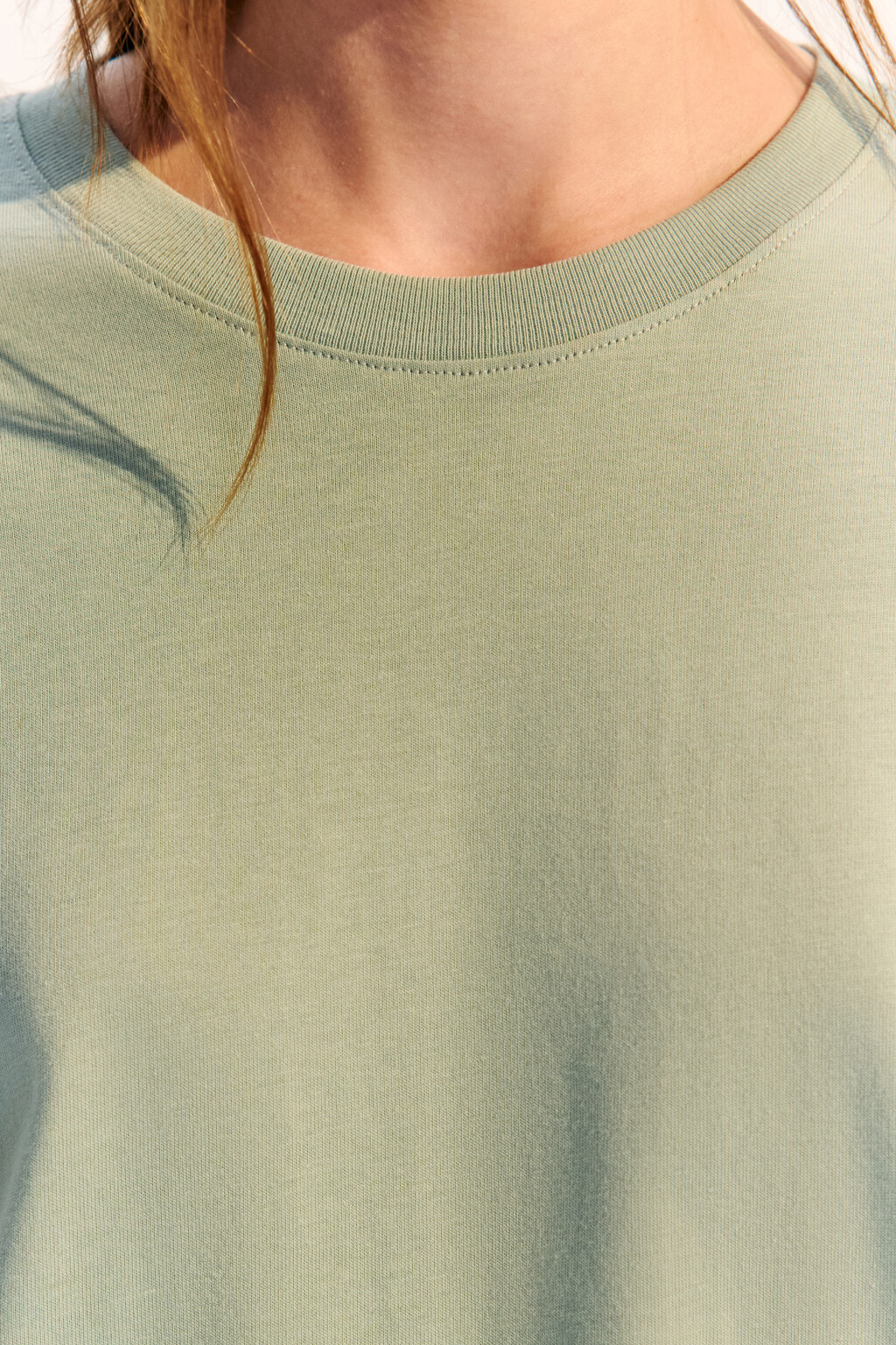 Футболка TBIG оверсайз базовая - цвет зеленый - 5