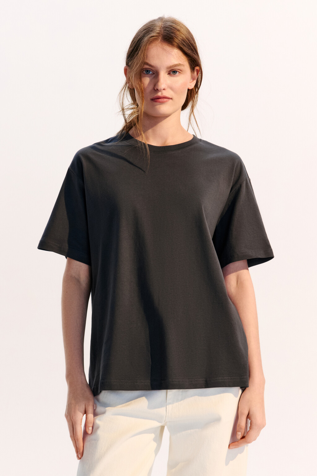 Футболка TBIG оверсайз базовая - цвет серый - 2